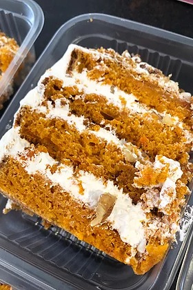 Carrot cake slice